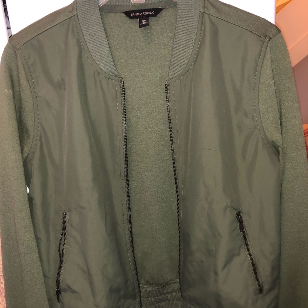 Green bomber jacket